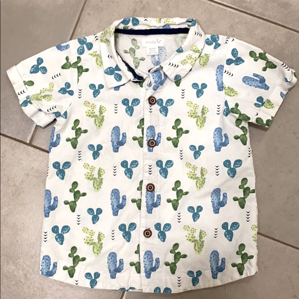 Mudpie Short Sleeve Button Down Shirt